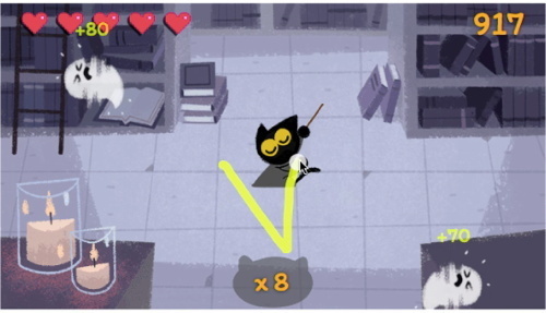 Googleのハロウィン黒猫ゲームが可愛い サムライexp