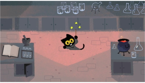 Googleのハロウィン黒猫ゲームが可愛い サムライexp